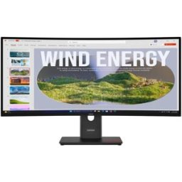 Monitor Curvo LED 34" ThinkVision T34WD-40 Wide Quad HD (Preto) - LENOVO