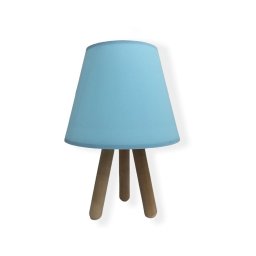 Lâmpada de mesa WOOD 1xE27/60W/230V AZUL