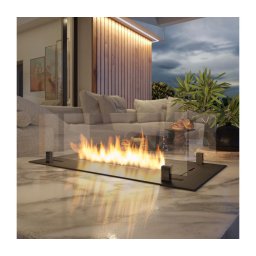 InFire - Lareira embutida BIO 8,5x80 cm 3,5kW preto