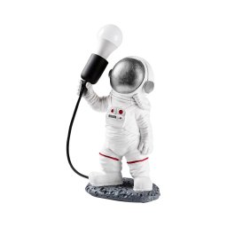 Candeeiro infantil ASTRONAUT 1xE27/40W/230V prateado/branco