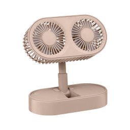 Ventoinha de secretária recarregável 3,7 V, 1200 mAh rosa