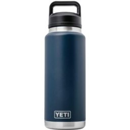 Yeti Rambler Bottle 36oz Chug Cap, Navy Blue, garrafa térmica com bico, 1L