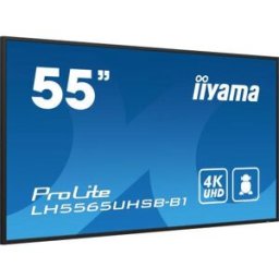 MONITOR IIYAMA 55" , UHD IPS PANEL, HAZE 1%, 800CD/M, HORIZ Y VERT, SIGNAL FAILOVER, MM 2X 10W, HDMI 2X, DP, USB 2.0 X2, WIFI, LAN, MEDIA PLAY USB PORT, CONTROL LAN / RS232C, IISIGNAGE2 (CMS/DMS), E-SHARE, ANDROID 11 OS, 24/7 OPERATION, VESA (400X - 13