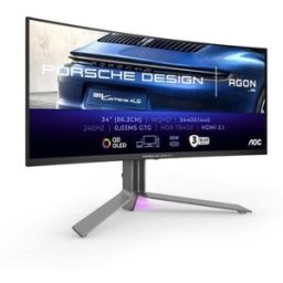 AOC MONITOR OLED 34" 21:9 WQHD 0.03MS 240HZ HDMI DP USB COLUNAS HAS PORSCHE PD34