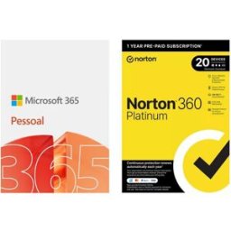 Microsoft 365 PESSOAL+NORTON 360PLAT CHAVE DIGITAL