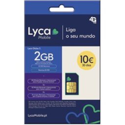 CARTÃO SIM LYCAMOBILE 10EUR GLOBE