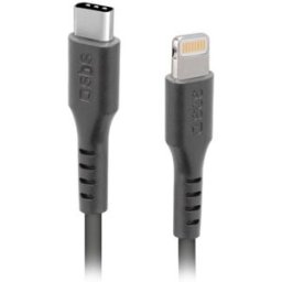 CABO TELEMÓVEL SBS USB-C/ LIGHT 1M BK