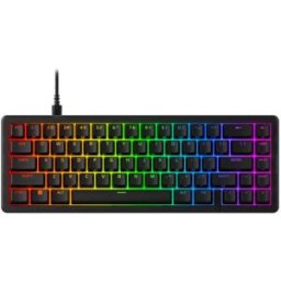 TECLADO HYPERX ORIGINS 2 65 RGB PRETO SWITCH RED LINEAR (PT)