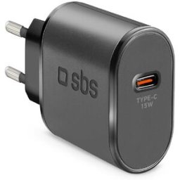 CARREGADOR TELEMÓVEL SBS USB-C 15W PRETO