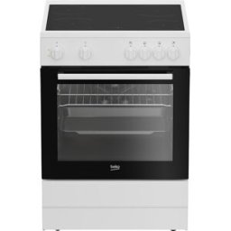 Fogão Elétrico c/ Placa Vitrocerâmica 4 Zonas FBE62120WD + Forno Elétrico 71L (Preto/Branco) - BEKO