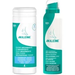 Akileine Pack Pó Absorvente Antitranspirante 75g + Spray Desodorizante 150ml
