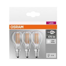 CONJUNTO 3x Lâmpada LED BASE P40 E14/4W/230V 4000K – Osram