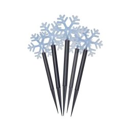 Decoração exterior de Natal LED 5xLED/3xAA IP44 flocos de neve