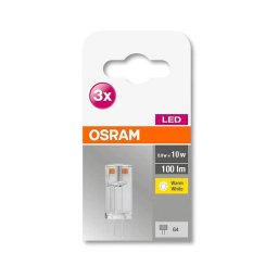 CONJUNTO 3x Lâmpada LED G4/0,9W/12V 2700K - Osram