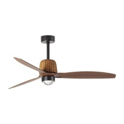 FARO 33435WT1N - Ventilador LED dimerizável WEAVER M 16W/230V diâmetro 128 cm castanho/preto WT + comando remoto
