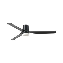 FARO 33830WT1S - Ventilador LED dimerizável PUNT TUB M 18W/230V CCT, Ø 132 cm, preto WT + comando remoto