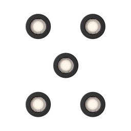 Philips - Pack de 5 luminárias de embutir PERIDOT 1x GU10/7W/230V, acabamento preto