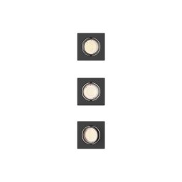 Philips - Conjunto de 3 luminárias embutidas PERIDOT 1xGU10/7W/230V pretas