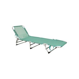 Espreguiçadeira dobrável e reclinável SUNO 56x190 cm turquesa