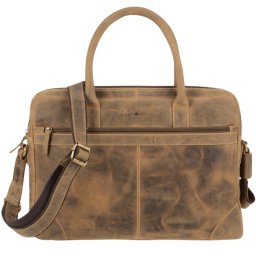 GreenBurry Vintage Laptop case one zip Leder 1646-25