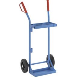 eurokraft pro Carro para garrafas de gás e de aço , para 2 garrafas em aço, capacidade 10 l, pneus de borracha maciça, Carro para garrafas de gás e de aço, para 2 garrafas em aço, capacidade 10 l, pneus de borracha maciça. Transporte e armazenamento segur