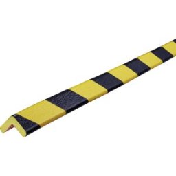SHG Proteção de cantos Knuffi® , tipo E FROST, unidade de 1 m, preto/amarelo, Proteção de cantos Knuffi®, tipo E FROST, unidade de 1 m, preto/amarelo. Fixação até -10 °C. Ideal para utilização em câmaras frigoríficas, etc. Cola de acrilato fortemente ader
