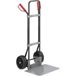 eurokraft pro Carro para sacos, preto , LxP da pá 450 x 500 mm, galvanizada, pneus de borracha maciça, a partir de 2 unid., Carro para sacos, preto, LxP da pá 450 x 500 mm, galvanizada, pneus de borracha maciça, a partir de 2 unid. Carrinho de sacos de el