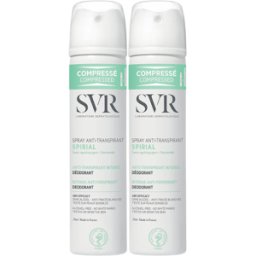 SVR Spirial Desodorizante Antitranspirante Intenso Spray 2x75ml