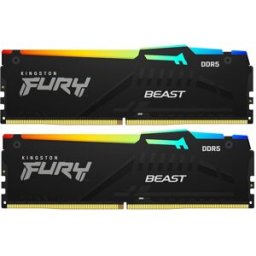 Memória RAM DIMM Fury Beast RGB 64GB (2x32GB) DDR5-5600MHz (AMD Expo/Intel XMP) CL36 - KINGSTON