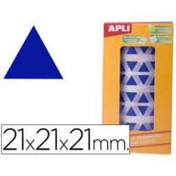 Etiquetas Auto Adesivas Apli Triangulares 21X21X21 mm Azul em Rolo