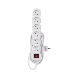 Cabo de extensão 5m branco com interruptor 6Z