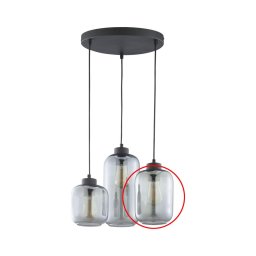 Vidro de substituição para lustre GRAFIT E27 Ø 14 cm cinzento fumê