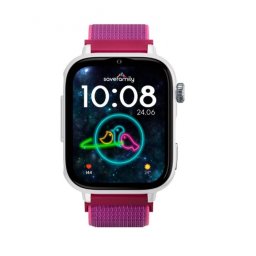 Relogio para Crianças SaveFamily SaveWatch Plus 2 com GPS e Chamadas Branco Fabric Framboesa