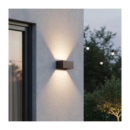 Ideal Lux - Aplique de parede LED para exterior ATOM LED/25W/230V CRI 90 IP54 castanho