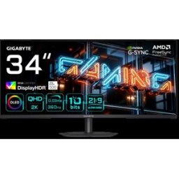 GIGABYTE MO34WQC36 Monitor Gaming Curvo 34” WQHD - 3440 x 1440, 360Hz, 0.03ms, KVM, 300 cd/m², FreeSync Premium Pro, DisplayHDR True Black 500, HDMI 2.1, DisplayPort 2.1 - 1409059