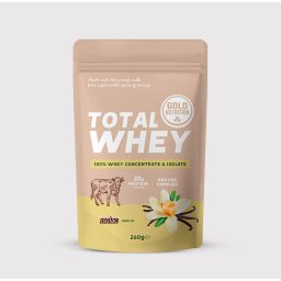 Total Whey Baunilha - Gold Nutrition - 260g - pó solúvel