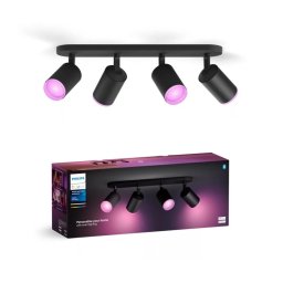 Philips Hue FUGATO 4xGU10 LED RGBW dim. spot 4,2W 230V černá