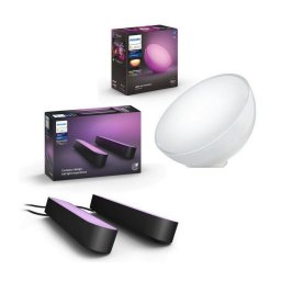 Philips - Conjunto de 2x Lâmpadas de Mesa Hue PLAY LED RGB Reguláveis 6W/230V + Lâmpada de Mesa GO