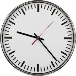 kaiserkraft Relógio de parede, Ø 300 mm, relógio controlado por rádio, mostrador branco, com traços, Relógio de parede, Ø 300 mm, relógio controlado por rádio, mostrador branco, com traços. Riscos, ponteiros de horas e minutos em preto. Moderno e boa legi