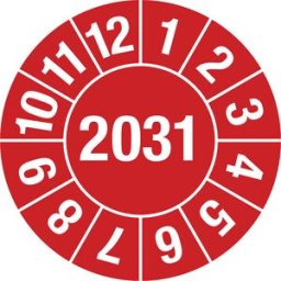 kaiserkraft Placa de teste, número anual de 4 dígitos, película para documentos, Ø 25 mm, embalagem de 10 unid., 2031, vermelho, Placa de teste, número anual de 4 dígitos, película para documentos, Ø 25 mm, embalagem de 10 unid., 2031, vermelho. 15 autoco