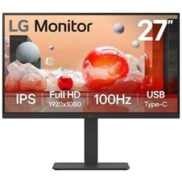 Monitor Profesional LG 27BA750-B 27"/ Full HD/ Multimedia/ Regulable en altura/ Negro