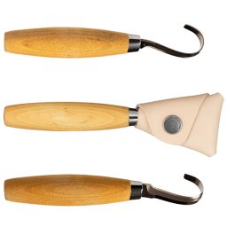 Morakniv Faca de Gancho 164 Curva Estreita Esquerda + Bainha de Couro 13386