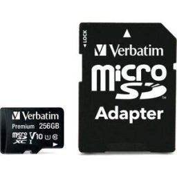 Cartão de Memória MicroSDXC 256GB (Classe 10) - VERBATIM
