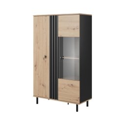Vitrine BADIA carvalho/antracite