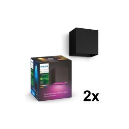 Philips - Conjunto de 2 luminárias exteriores LED RGBW reguláveis Hue RESONATE LED/8W/230V IP44