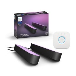 Philips - Conjunto de 2 candeeiros de mesa LED RGB dimerizáveis Hue PLAY WACA 6W/230V + Hue Bridge