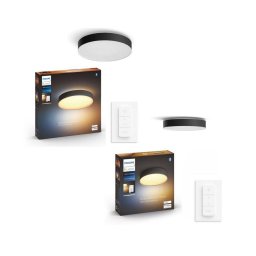 Philips - KIT 1x luminária LED regulável Hue ENRAVE 33,5W/230V + 1x luminária regulável 9,6W + comando remoto