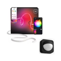 Philips - Fita LED RGBW dimerizável para exterior Hue FLUX 5m LED/30W/230V + sensor de movimento