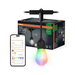 Osram - Cordão luminoso exterior SMART+ STRING LED RGB regulável 12xLED/230V 7,47m IP44 Wi-Fi