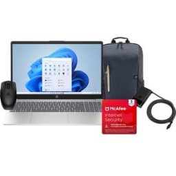 HP Pack Fnac Computador Portátil 15-fc1018npx 15,6'' AMD Ryzen™ 5 7520U 8GB 512GB SSD + Mochila + Rato + Carregador UBS-C + McAfee
